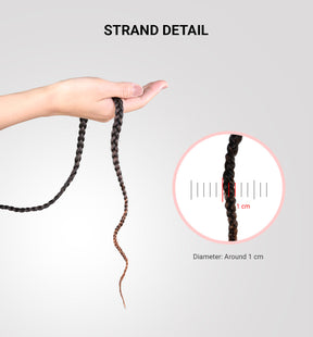 Authentic Crochet Braid Pre-Looped Wavy Box Braid 20"