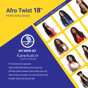 Authentic Synthetic Hair Crochet Braids Afro Twist 18" (Marley Style)