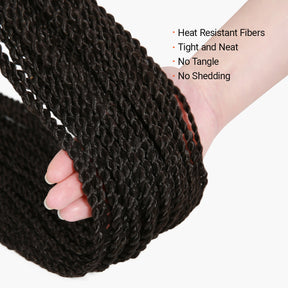 Authentic Synthetic Hair Crochet Braid Pre-Looped Senegalese Twist Braid 38"