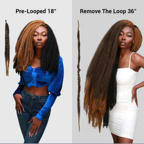 Authentic Synthetic Hair Crochet Braids Pre-Looped Afro Twist 18"