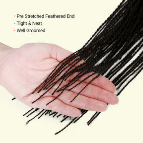 Authentic Synthetic Hair Crochet Braid Pre-Looped Senegalese Twist Braid 38"