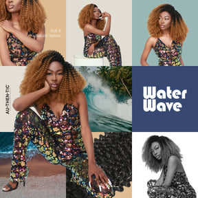 Authentic Synthetic Hair Crochet Braids Water Wave 12"
