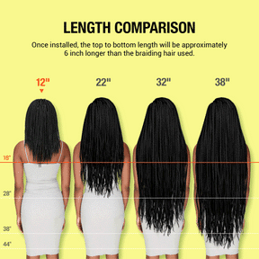 Authentic Synthetic Hair Crochet Braid Pre-Looped Box Braid 12"