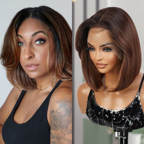 The Stylist Human Hair Blend Pre Plucked 13x6 Invisible HD Lace Frontal Wig Sheree