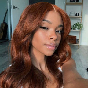This wig is wearable right out the box so you don’t need to know a lot about wig styling to wear the T part, It is a salon-quality that doesn't require any further steps. Just wear and go, Natural Looking, Soft, Heathly, Tangle Free & No Shedding, Low maintenance hair style, Pre-colored in Copper brown by expert.