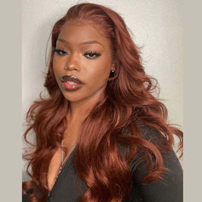 This wig is wearable right out the box so you don’t need to know a lot about wig styling to wear the T part, It is a salon-quality that doesn't require any further steps. Just wear and go, Natural Looking, Soft, Heathly, Tangle Free & No Shedding, Low maintenance hair style, Pre-colored in Copper brown by expert.