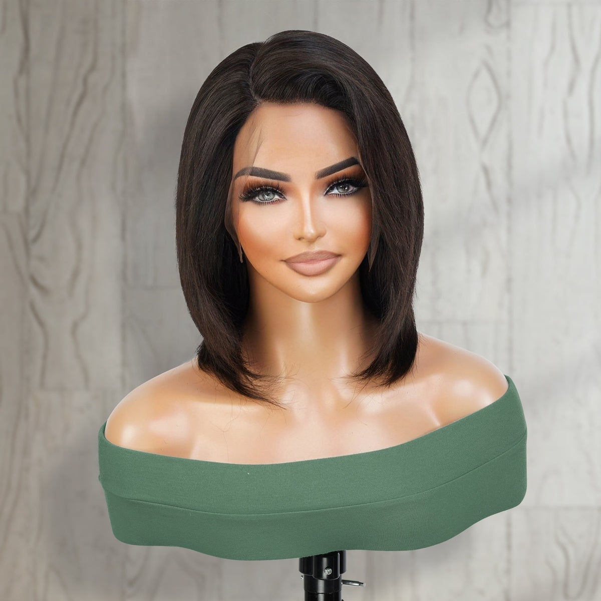 100% Virgin Remi Human Hair Hand Made Full Lace Wig Straight 8"
