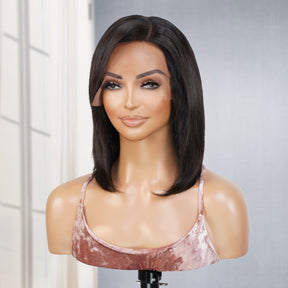 100% Virgin Remi Human Hair Lace Wig 360 Lace Frontal Wig Natural Straight 12"