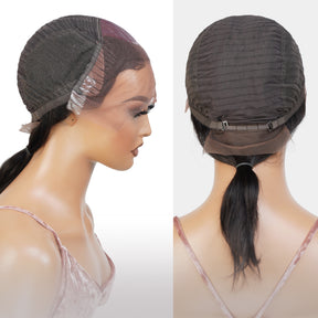 100% Virgin Remi Human Hair Lace Wig 360 Lace Frontal Wig Natural Straight 18"