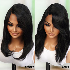 100% Indian Remi Human Hair Wet & Wavy T-Part Lace Wig Kai