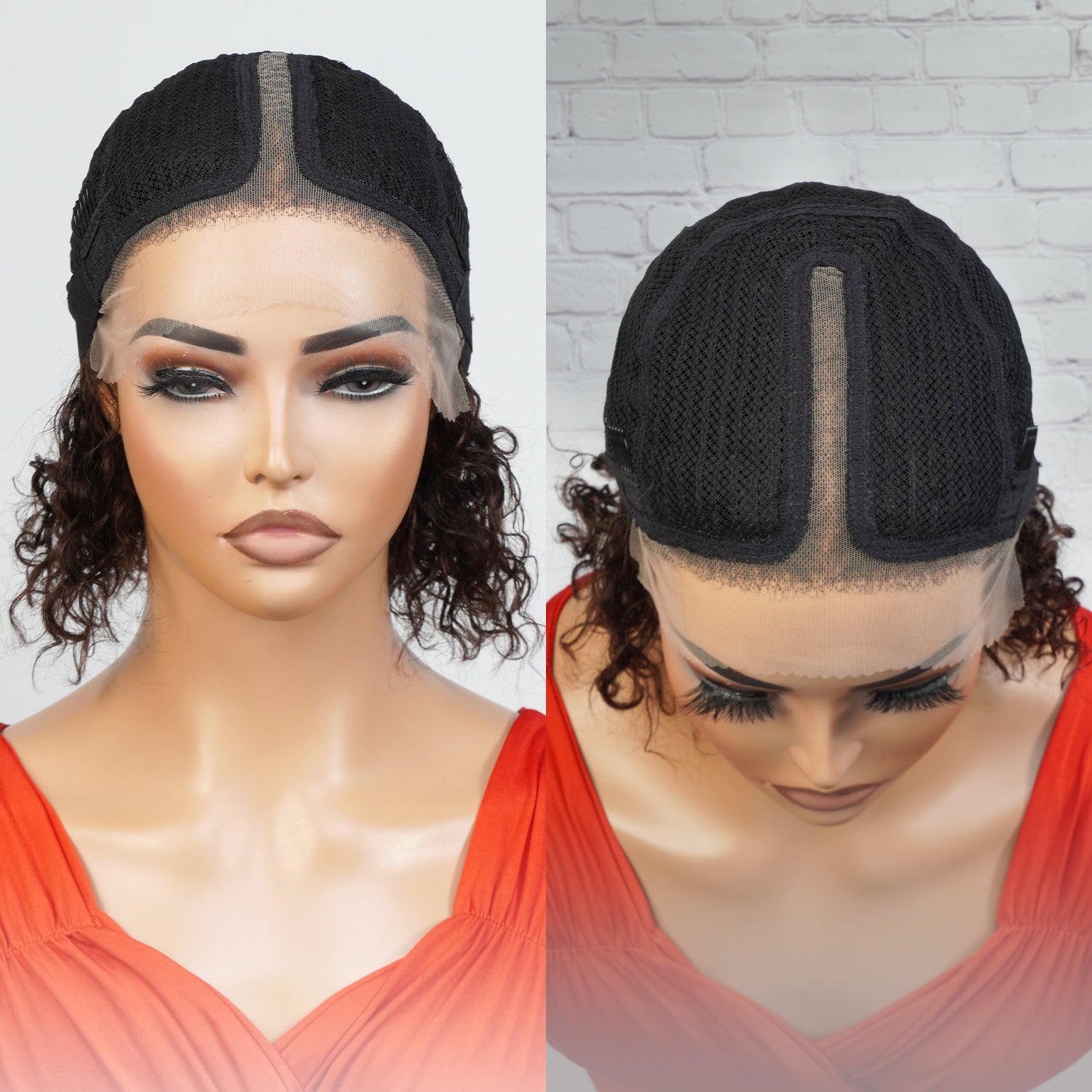 Pure Brazilian Virgin Remi Human Hair T-Part HD Lace Wig Water Fall