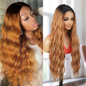  Introducing our 30-inch deep middle part Swiss lace front wig! Made with heat-resistant synthetic fibers, this wig features a gorgeous loose deep wave design, perfect for black women. The deep middle part and Swiss lace front create a natural-looking hairline. Easy to wear and style, this wig is a must-have for a quick style change. Shop now for ultimate style and versatility!