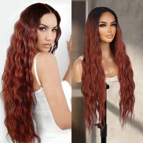  Introducing our 30-inch deep middle part Swiss lace front wig! Made with heat-resistant synthetic fibers, this wig features a gorgeous loose deep wave design, perfect for black women. The deep middle part and Swiss lace front create a natural-looking hairline. Easy to wear and style, this wig is a must-have for a quick style change. Shop now for ultimate style and versatility!