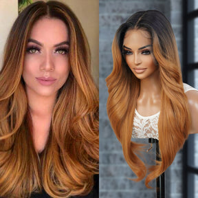 Multi-Parting, 13X6, Human Hair Blend, Frontal Wig, Invisible Lace, Pre-Plucked, Textured Wig, Yaki Textured, Face-Frame Layers, Long-Layered Wig, Blowout Texture, 