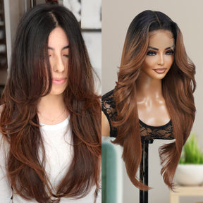 The Stylist Human Hair Blend Pre Plucked 13x6 Invisible HD Lace Frontal Wig Tastee