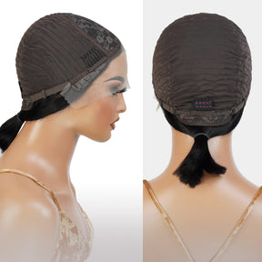 Virgin Brazilian Remy Human Hair HD Lace Front Wig 13X5 T-Part Bob 12"