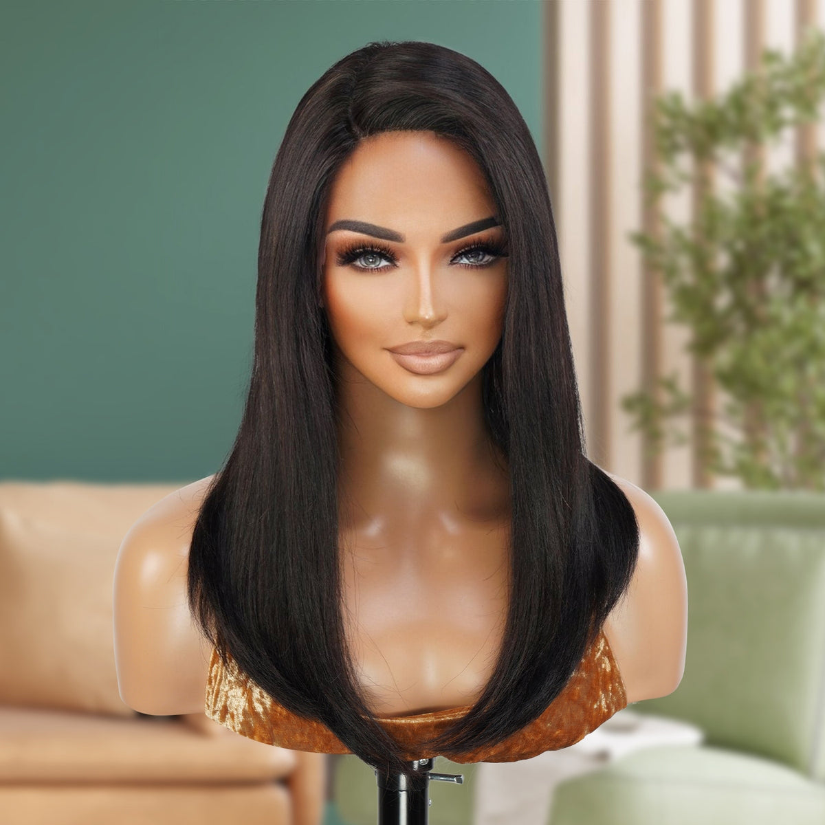 100% Unprocessed Brazilian Virgin Remy Human Hair Lace Front Wig Natural Straight 18"
