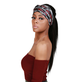 Diva Queen Virgin Human Hair Glueless None Lace Headband Wig Straight 18"