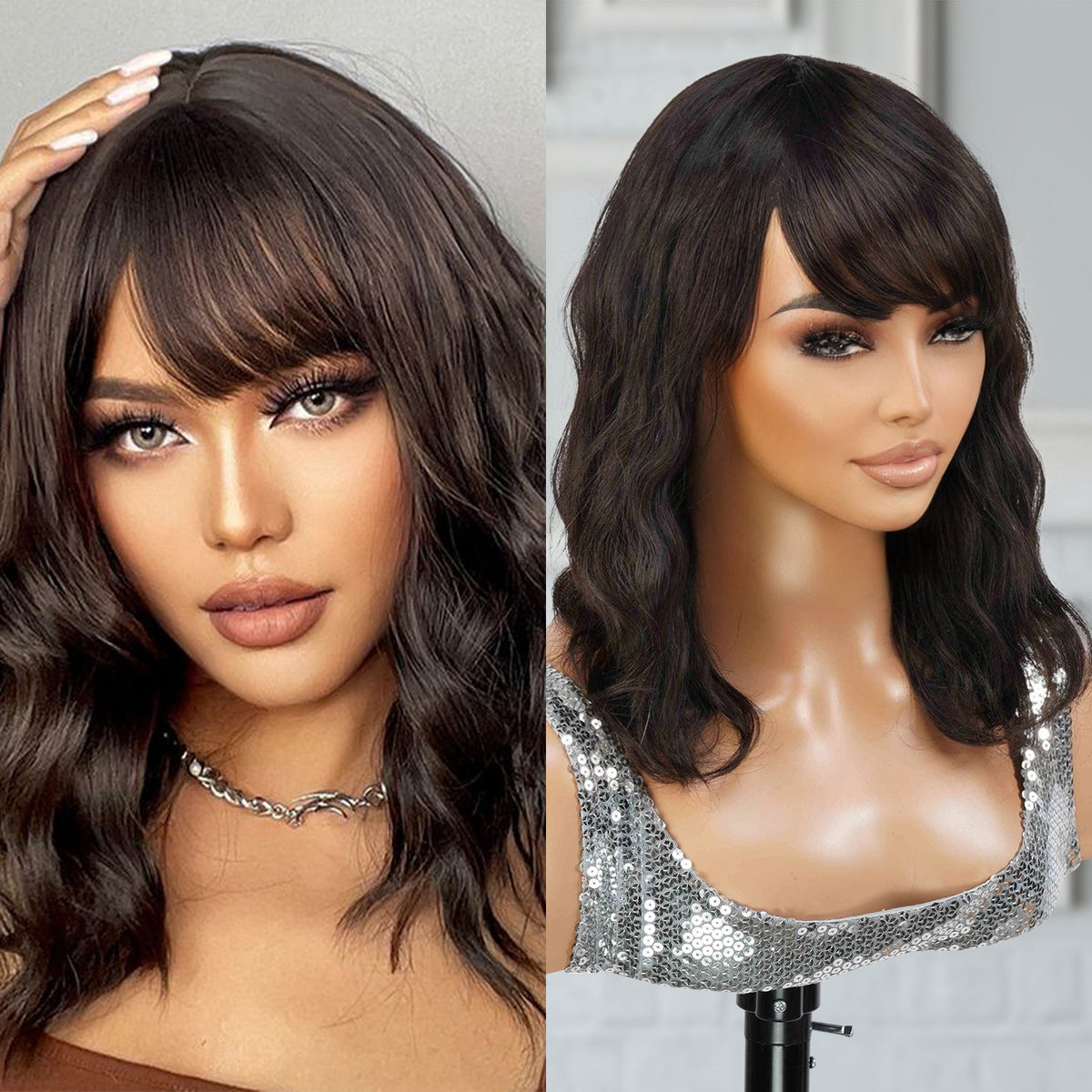 100% Virgin Human Hair Wig 1642