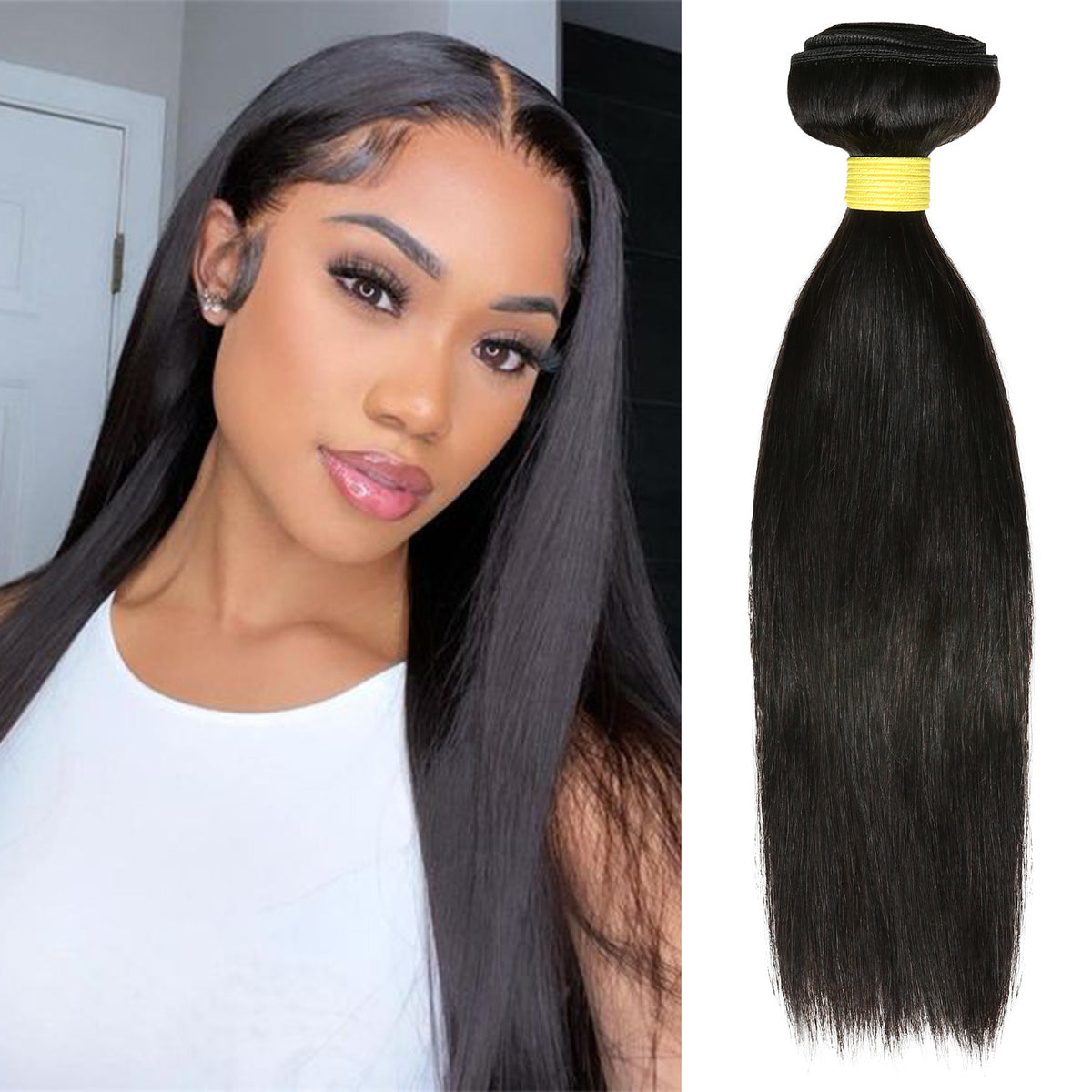 Upscale 100% Virgin Human Hair Unprocessed Bundle Hair Weave Straight