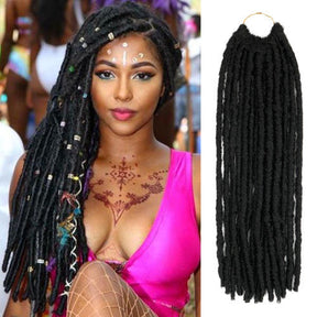 Authentic Synthetic Hair Pre-Looped U Loc Dreadloc Straight 18"