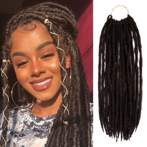 Authentic Synthetic Hair Pre-Looped U Loc Dreadloc Straight 18"