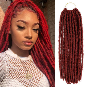 Authentic Synthetic Hair Pre-Looped U Loc Dreadloc Straight 18"