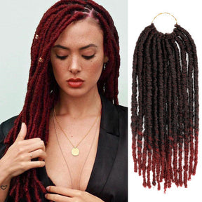 Authentic Synthetic Hair Pre-Looped U Loc Dreadloc Straight 18"