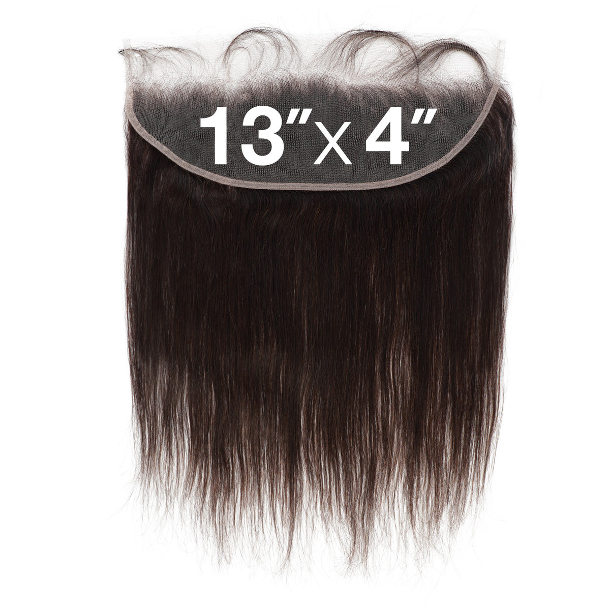 Unprocessed Virgin Human Hair Weave 13x4 Lace Closure 7A Straight (Pre-Plucked With Baby Hair)