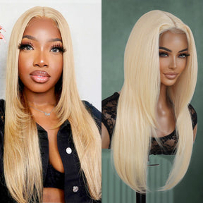 Introducing our stylish 26-inch waist-length straight lace front wig! Crafted with premium synthetic fibers, this wig guarantees a sleek and sophisticated appearance for any event. Its lace front design creates a natural hairline, and adjustable straps provide a secure and comfortable fit. Elevate your style or enhance your natural beauty with this essential wig. Shop now for the ultimate in style and versatility.