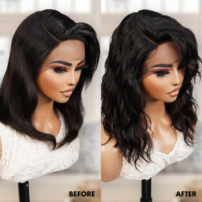 100% Indian Remi Human Hair Wet & Wavy T-Part Lace Wig Raine
