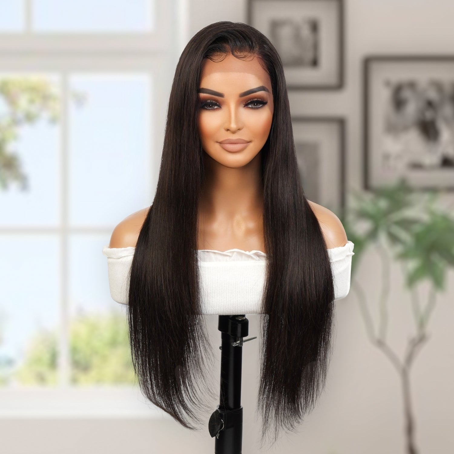 100% Brazilian Remi Virgin Human Hair 13x4 HD Lace Frontal Wig Straight 22"