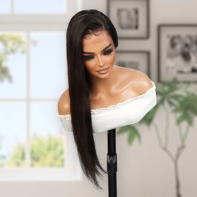 100% Brazilian Remi Virgin Human Hair 13x4 HD Lace Frontal Wig Straight 22"