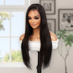 100% Brazilian Remi Virgin Human Hair 13x4 HD Lace Frontal Wig Straight 22"