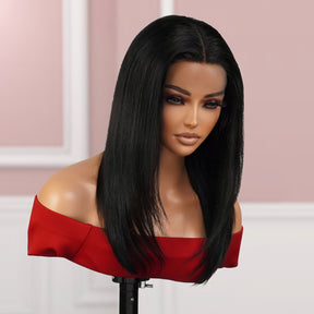 Brazilian Virgin Remi Human Hair 100% Hand Tied Full Lace 360 Lace Frontal Wig Straight 16"