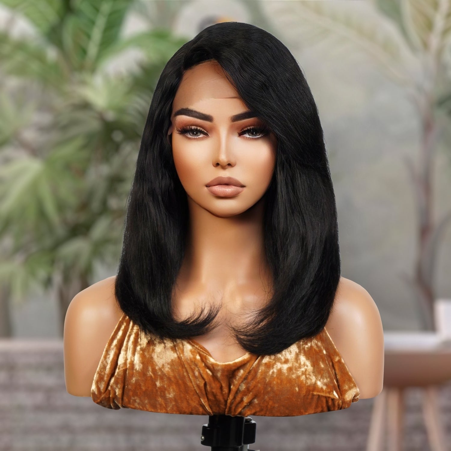 100% Indian Remi Human Hair Wet & Wavy T-Part Lace Wig Misty