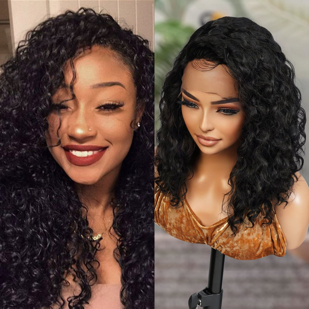 100% Indian Remi Human Hair Wet & Wavy T-Part Lace Wig Misty