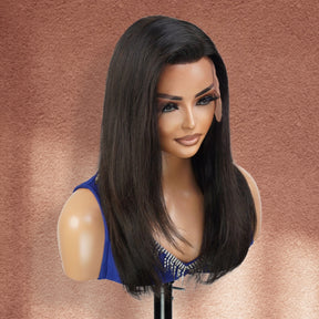100% Virgin Remi Human Hair Lace Wig 360 Lace Frontal Wig Natural Straight 18"