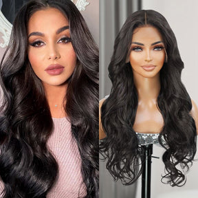 The Stylist Human Hair Blend Pre Plucked 13x6 Invisible HD Lace Frontal Wig Bella