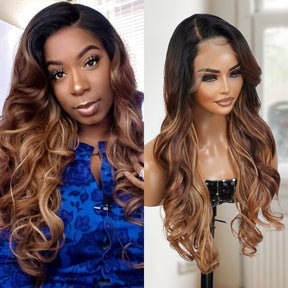 The Stylist Human Hair Blend Pre Plucked 13x6 Invisible HD Lace Frontal Wig Bella