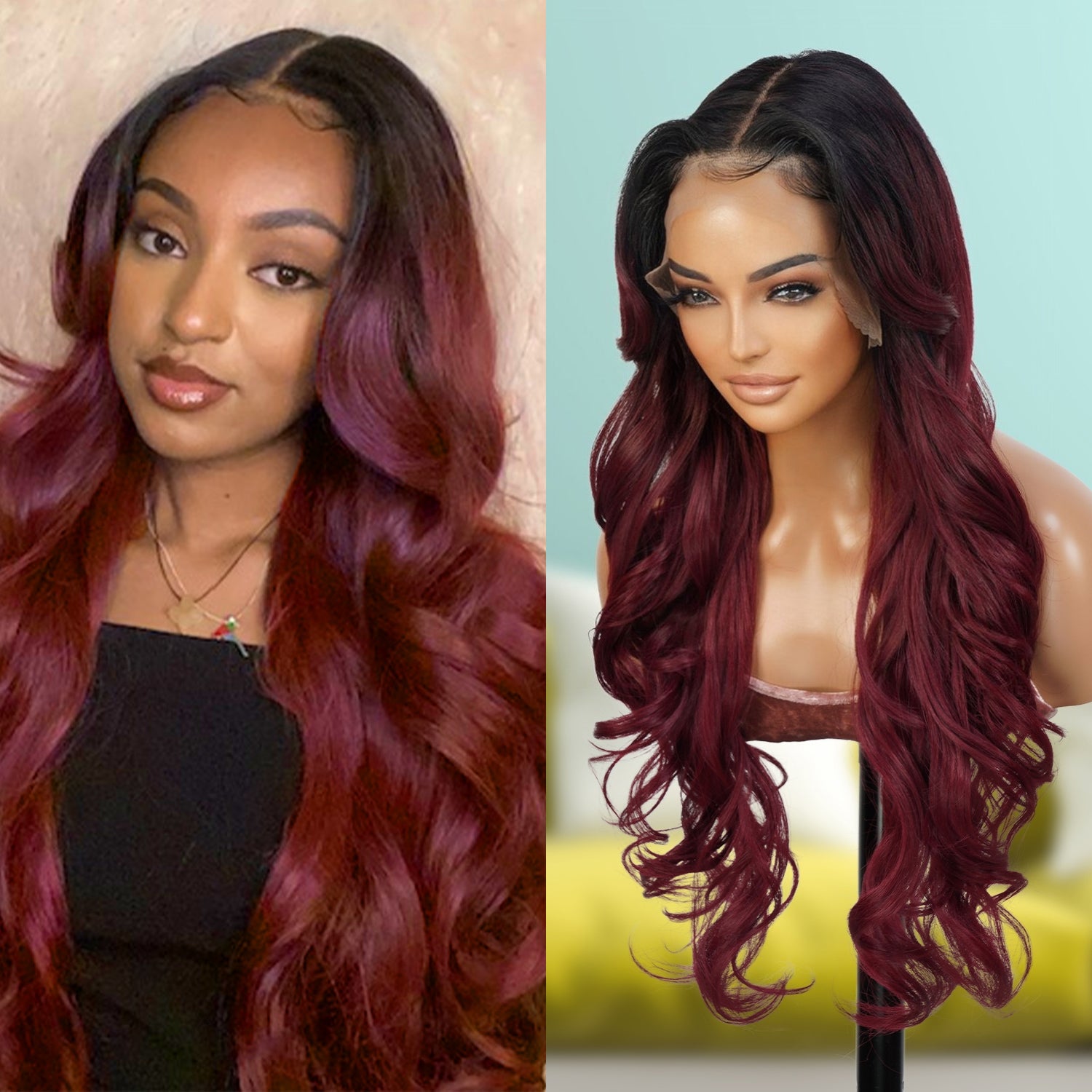 The Stylist Human Hair Blend Pre Plucked 13x6 Invisible HD Lace Frontal Wig Bella