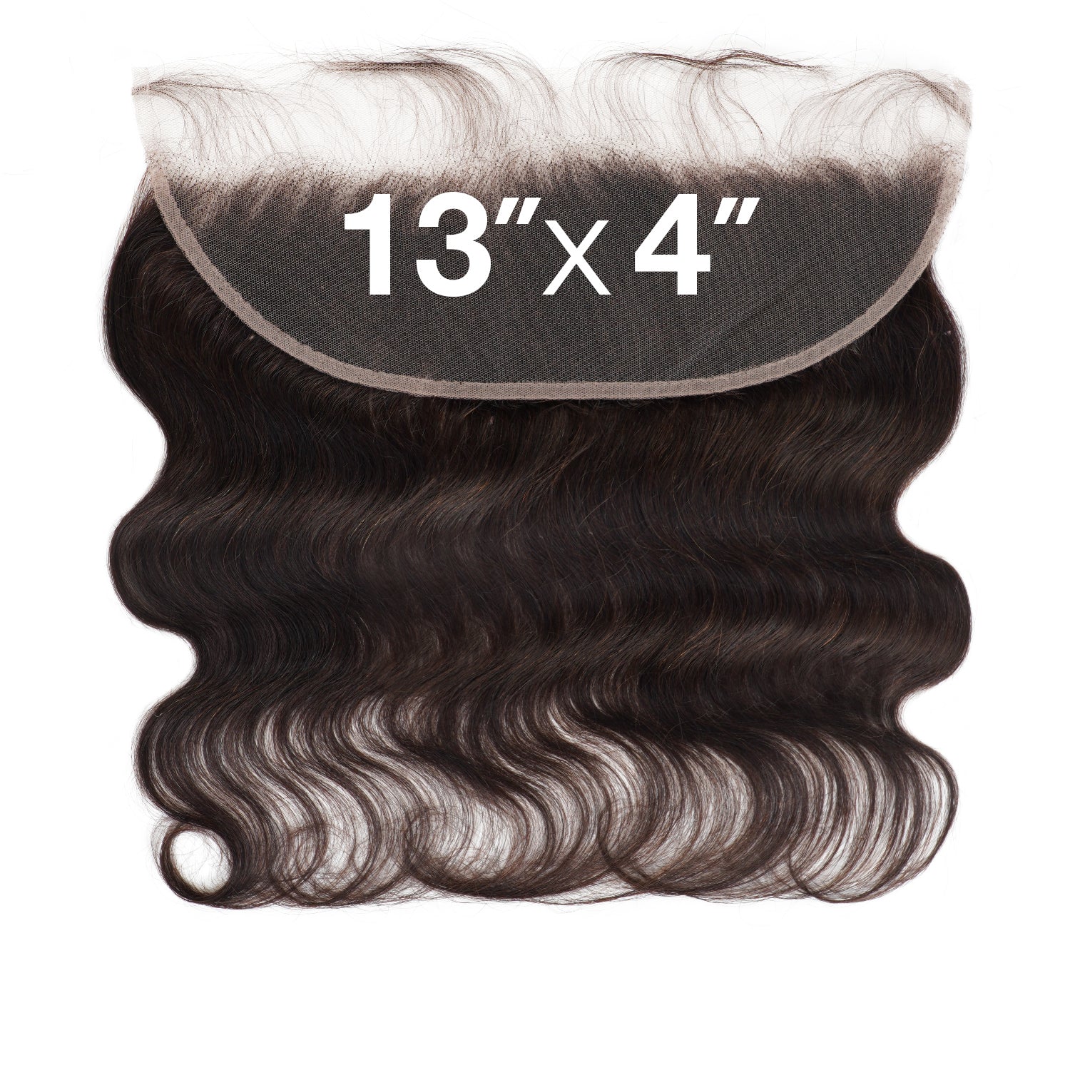Unprocessed Virgin Human Hair Weave 13x4 Lace Closure 7A Body Wave (Pre-Plucked With Baby Hair)