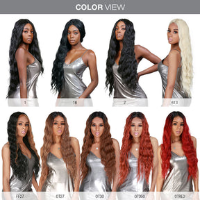  Introducing our 30-inch deep middle part Swiss lace front wig! Made with heat-resistant synthetic fibers, this wig features a gorgeous loose deep wave design, perfect for black women. The deep middle part and Swiss lace front create a natural-looking hairline. Easy to wear and style, this wig is a must-have for a quick style change. Shop now for ultimate style and versatility!