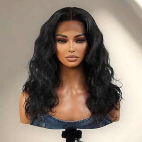 Brazilian Virgin Remi Human Hair 100% Hand Tied Full Lace 360 Lace Frontal Wig Body Wave 16"