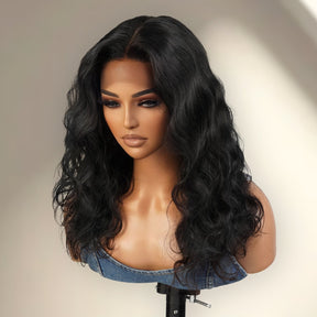 Brazilian Virgin Remi Human Hair 100% Hand Tied Full Lace 360 Lace Frontal Wig Body Wave 16"