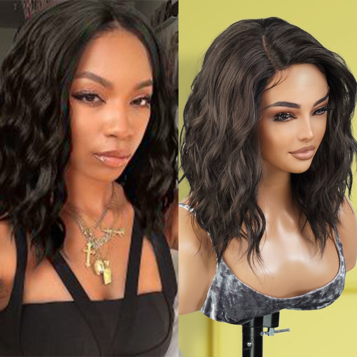 Elevate your look with our stunning loose wave bob wig! Made with high-quality heat-resistant fibers, it features a side deep part lace front design for a natural-looking hairline. The curly wavy style adds volume, while the 14-inch length and bob cut offer a trendy touch. Perfect for black women, this versatile wig is a must-have. Shop now for ultimate style and versatility!