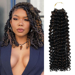 Authentic Synthetic Hair Crochet Braids Water Wave 12"