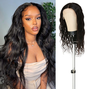 Cheap human hair wig at AliHairs, Deep Center Part HD Transparent Lace Front Wigs, Unprocessed Virgin Human hair, Most popular wavy style, Natural color wig, Best wavy wig on tiktok, You will enjoy a chic voluminous vibes that gives you the flawless look.