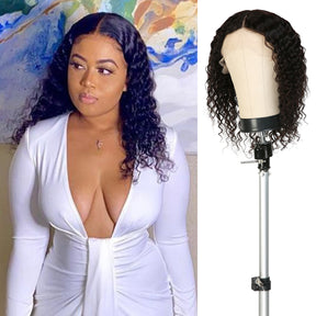 Deep part lace wig makes a versatile hair fashion without any tension and worries about your natural hair, 150% Density Transparent Lace Wig made with Virgin Human hair, Deep wave hairstyle which is the best summer vacation wigs, Natural color wig, Pre Plucked with Baby Hair, Low maintenance hairstyle