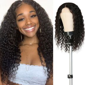 Deep part lace wig makes a versatile hair fashion without any tension and worries about your natural hair, 150% Density Transparent Lace Wig made with Virgin Human hair, Deep wave hairstyle which is the best summer vacation wigs, Natural color wig, Pre Plucked with Baby Hair, Low maintenance hairstyle